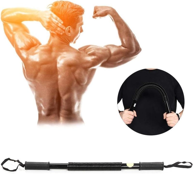 woobles Arm Power Exerciser, Power Bar Spring Forearm Strength Muscle Trainer Resistance Exercise Gym Kit Chest Expander Gym Equipment - Image 5